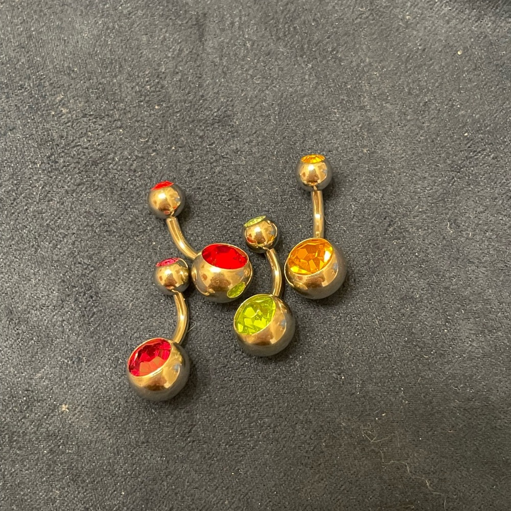 4 birthstone naval rings